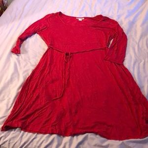 Fuchsia casual maternity dress